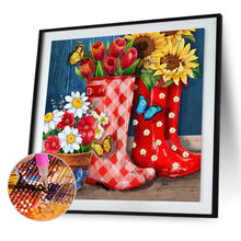 Load image into Gallery viewer, Diamond Painting - Full Round - Boots sunflower (30*30CM)