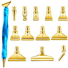 Load image into Gallery viewer, 13x 5D Resin Diamond Painting Pen Nibs DIY Craft Point Drill Pens Gold