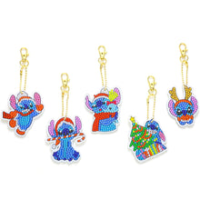 Load image into Gallery viewer, 5x Diamond Painting Christmas DIY Keychain Bag Pendant Jewelry Decor