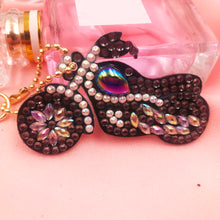 Load image into Gallery viewer, Motorcycle Special Shaped DIY Bright Diamond Painting Kit Keychain for Bag