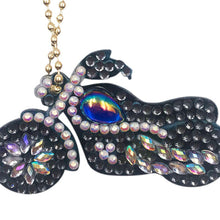 Load image into Gallery viewer, Motorcycle Special Shaped DIY Bright Diamond Painting Kit Keychain for Bag