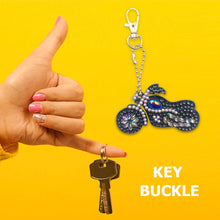 Load image into Gallery viewer, Motorcycle Special Shaped DIY Bright Diamond Painting Kit Keychain for Bag