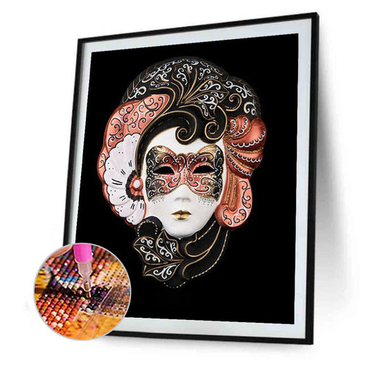 Diamond Painting - Full Round - mask woman (30*40CM)