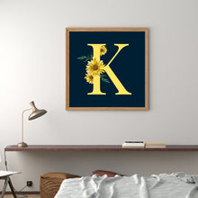 Load image into Gallery viewer, Diamond Painting - Full Round - sunflower flower alphabet (30*30CM)