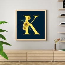 Load image into Gallery viewer, Diamond Painting - Full Round - sunflower flower alphabet (30*30CM)