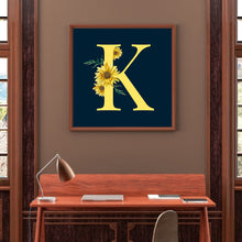 Load image into Gallery viewer, Diamond Painting - Full Round - sunflower flower alphabet (30*30CM)
