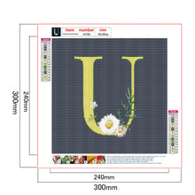 Load image into Gallery viewer, Diamond Painting - Full Round - sunflower flower alphabet (30*30CM)