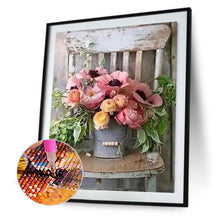 Load image into Gallery viewer, Diamond Painting - Full Round - bouquet on chair (40*50CM)