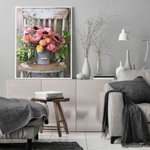 Load image into Gallery viewer, Diamond Painting - Full Round - bouquet on chair (40*50CM)