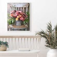 Load image into Gallery viewer, Diamond Painting - Full Round - bouquet on chair (40*50CM)