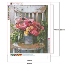Load image into Gallery viewer, Diamond Painting - Full Round - bouquet on chair (40*50CM)