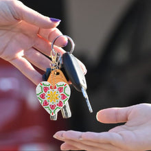 Load image into Gallery viewer, 5pcs Mosaic Diamond Painting Keychain 5D DIY Rhinestone Keyring Kit