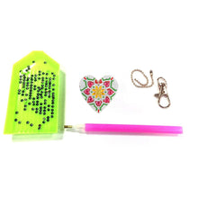 Load image into Gallery viewer, 5pcs Mosaic Diamond Painting Keychain 5D DIY Rhinestone Keyring Kit
