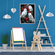 Load image into Gallery viewer, Diamond Painting - Full Round - rose owl (30*40CM)