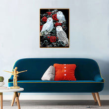 Load image into Gallery viewer, Diamond Painting - Full Round - rose owl (30*40CM)