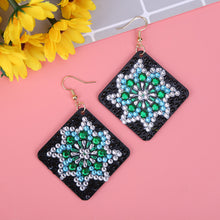 Load image into Gallery viewer, 5D DIY Diamond Painting Earrings Double-sided Square Drop Earrings (RZ009)