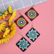 Load image into Gallery viewer, 5D DIY Diamond Painting Earrings Double-sided Square Drop Earrings (RZ009)