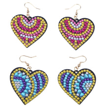 Load image into Gallery viewer, 5D DIY Diamond Painting Earrings Double-sided Heart Drop Earrings (RZ015)