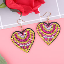 Load image into Gallery viewer, 5D DIY Diamond Painting Earrings Double-sided Heart Drop Earrings (RZ015)