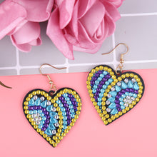 Load image into Gallery viewer, 5D DIY Diamond Painting Earrings Double-sided Heart Drop Earrings (RZ015)