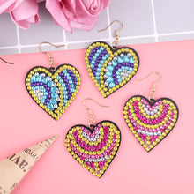 Load image into Gallery viewer, 5D DIY Diamond Painting Earrings Double-sided Heart Drop Earrings (RZ015)