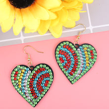 Load image into Gallery viewer, 5D DIY Diamond Painting Earrings Double-sided Heart Drop Earrings (RZ016)