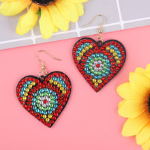 Load image into Gallery viewer, 5D DIY Diamond Painting Earrings Double-sided Heart Drop Earrings (RZ016)