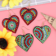 Load image into Gallery viewer, 5D DIY Diamond Painting Earrings Double-sided Heart Drop Earrings (RZ016)