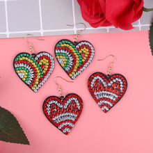 Load image into Gallery viewer, 5D DIY Diamond Painting Earrings Double-sided Heart Drop Earrings (RZ017)