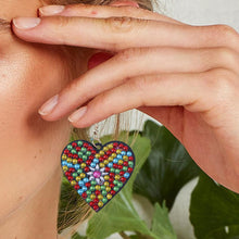 Load image into Gallery viewer, 5D DIY Diamond Painting Earrings Double-sided Heart Drop Earrings (RZ018)