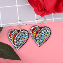 Load image into Gallery viewer, 5D DIY Diamond Painting Earrings Double-sided Heart Drop Earrings (RZ018)