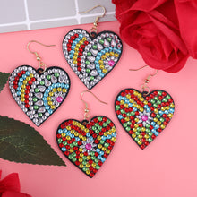 Load image into Gallery viewer, 5D DIY Diamond Painting Earrings Double-sided Heart Drop Earrings (RZ018)