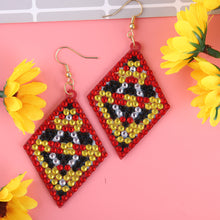 Load image into Gallery viewer, 5D DIY Diamond Painting Earrings Double-sided Diamond Drop Earrings (RZ021)