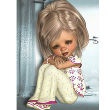 Load image into Gallery viewer, Diamond Painting - Full Round - big eyes girl (30*40CM)