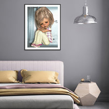 Load image into Gallery viewer, Diamond Painting - Full Round - big eyes girl (30*40CM)