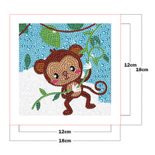 Load image into Gallery viewer, Diamond Painting - Full Crystal - little monkey (18*18CM)