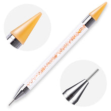 Load image into Gallery viewer, Dual Heads Dotting Wax Pen Point Drill Picker Nail Art Stud Dotter (Yellow)