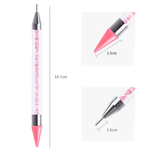 Load image into Gallery viewer, Dual Heads Dotting Wax Pen Point Drill Picker Nail Art Studs Dotter (Pink)