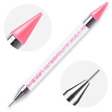 Load image into Gallery viewer, Dual Heads Dotting Wax Pen Point Drill Picker Nail Art Studs Dotter (Pink)
