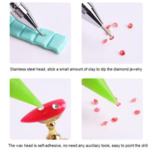 Load image into Gallery viewer, Dual Heads Dotting Wax Pen Point Drill Picker Nail Art Studs Dotter (Green)