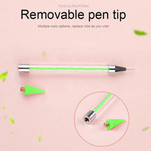 Load image into Gallery viewer, Dual Heads Dotting Wax Pen Point Drill Picker Nail Art Studs Dotter (Green)