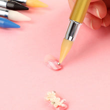 Load image into Gallery viewer, Dual Heads Gem Picking Point Drill Pen Diamond Painting Wax Pencil (Gold)
