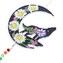 Load image into Gallery viewer, DIY Diamond Painting Light Catcher Hanging Crystal Wind Chime (Moon Wolf)