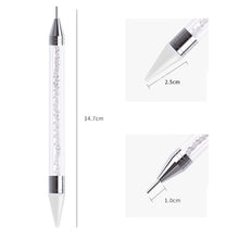 Load image into Gallery viewer, Dual Heads Dotting Wax Pen Point Drill Picker Nail Art Studs Dotter (White)