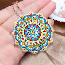 Load image into Gallery viewer, 5pcs Diamond Painting Keychain DIY Mandala Key Ring Pendants (YSK084)