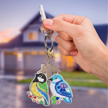 Load image into Gallery viewer, 5pcs Diamond Painting Keychain DIY Bird Animal Key Ring Pendants (YSK092)