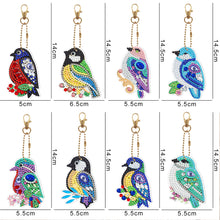 Load image into Gallery viewer, 5pcs Diamond Painting Keychain DIY Bird Animal Key Ring Pendants (YSK092)