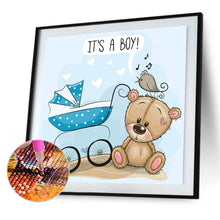Load image into Gallery viewer, Diamond Painting - Full Round - baby car cartoon animal (30*30CM)