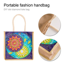 Load image into Gallery viewer, 5D Diamond Painting Handbag DIY Moon Linen Shopping Storage Bags (GT5011)