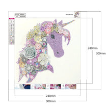 Load image into Gallery viewer, Diamond Painting - Partial Special Shaped - purple unicorn (30*30CM)